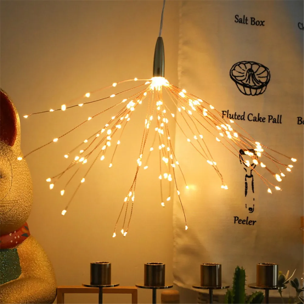 Hanging Foldable LED Copper Wire String light DIY Fairy Firework Holiday Garland Christmas lamp Outdoor Decoration Twinkle light Hanging Foldable LED Copper Wire String light DIY Fairy Firework Holiday Garland Christmas lamp Outdoor Decoration Twinkle light