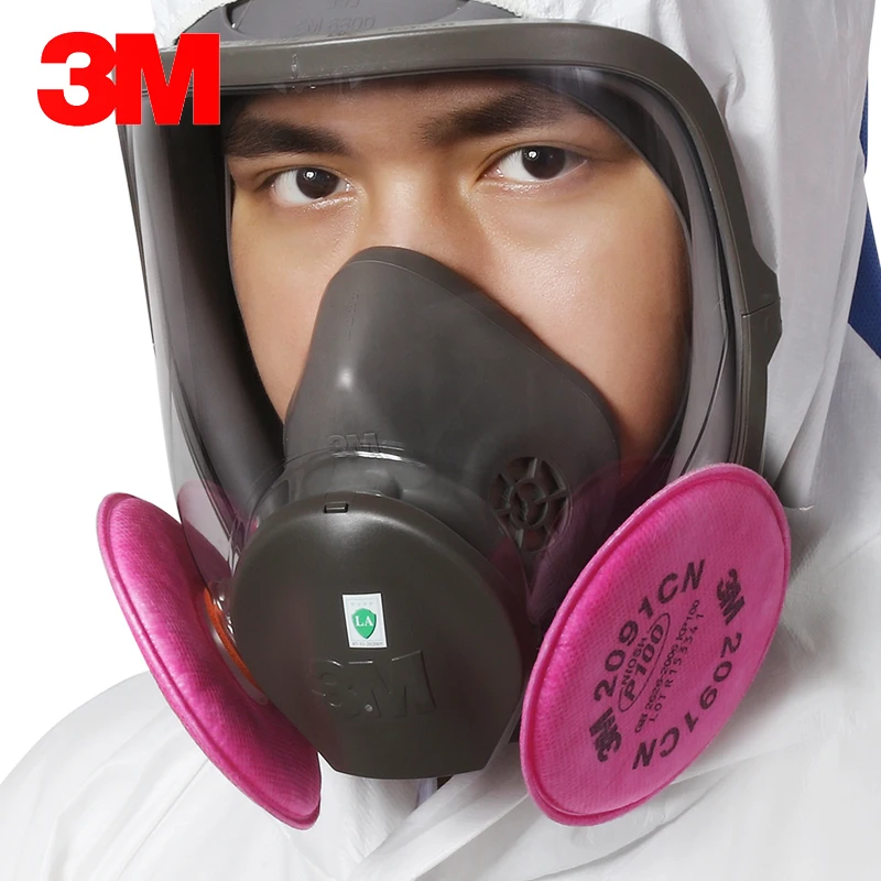 

3 In 1 3M 6800 2091 P100 Dust Mask Anti-scratch Respirator Protective Industrial Weld Paint Spray Fiter Coolflow Valve