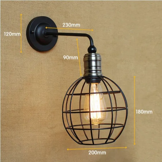 

American Country Loft Style Industrial Lamp Vintage Wall Lamp Fixtures Edison Wall Sconce Arandelas Wandlamp