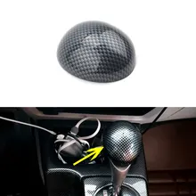 ABS In Fibra di Carbonio di Stile A/T Gear Pomello del cambio Testa Auto Presa di Copertura Trim Lunetta Misura Per Civic 8th 2006-2011 Accessori Auto Car Styling