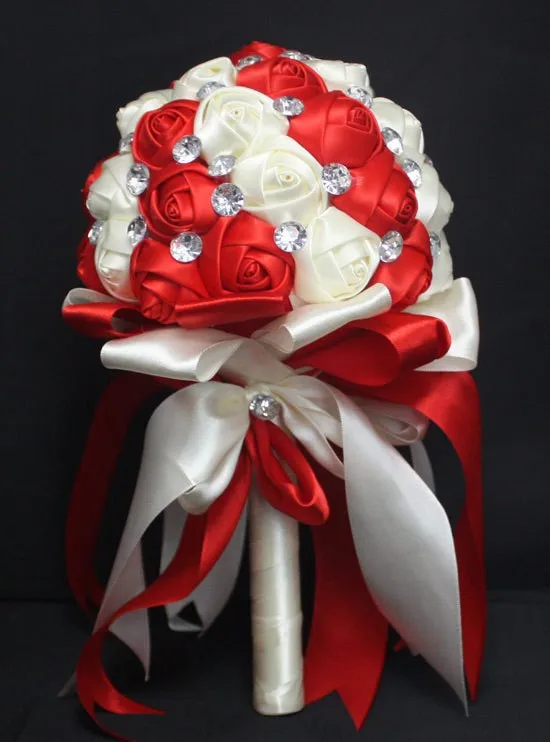 38 Цвета DIY пользовательских Искусственные цветы Шелковый букет роз Свадебные цветы Buque De Noiva подружки невесты Букеты Свадебные FW98