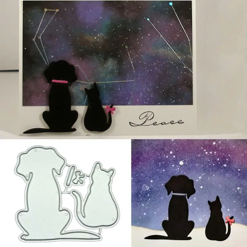 

Dog Cat DIY Metal Cutting Dies Stencil Scrapbooking Photo Album Stamp Paper Card Crafts Decor X7YD