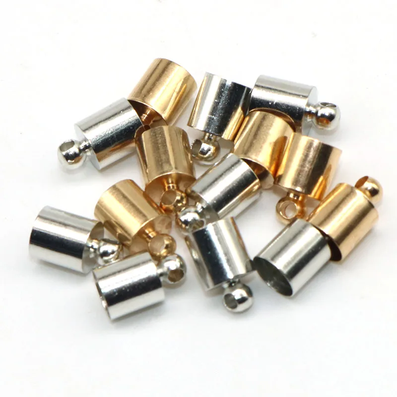 10mm,12mm,14mm Wholesale 50pcs/lot Silver Gold Plated End Beads Farmar