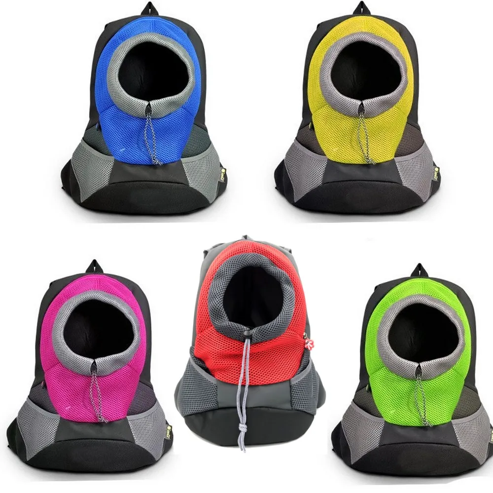 Собака Pet Carrier Рюкзак Сумка Портативный дорожная сумка собаку спереди сумка сетки рюкзак голову из двойной плеча открытый - изображение