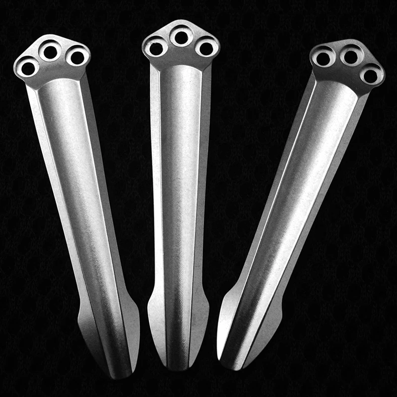 

Titanium Back Clip Integrated CNC Production CQC 551 Back Clip Titanium Alloy Tool Holder Knife Clip with 3 titanium screws