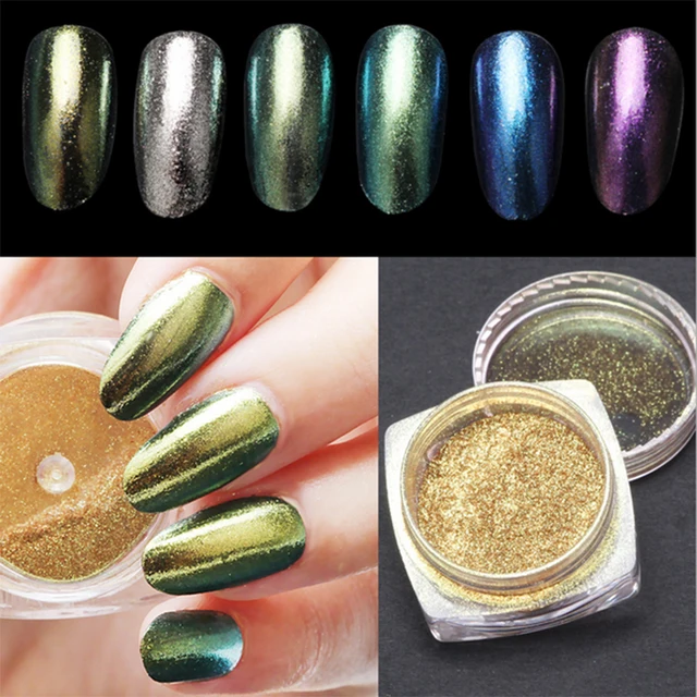 New Arrive 2g Magic Mirror Powder Nails Clic 6 Colors Available New Arrive 2g Magic Mirror Powder Nails Clic 6 Colors Available Laser Chameleon Nail