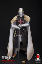 Коллекционная модель игрушки 1:6 масштаб ZH006 средневековый Рыцарь тамплиер фигурку солдата Модель игрушки дешевые стоимость доставки к
