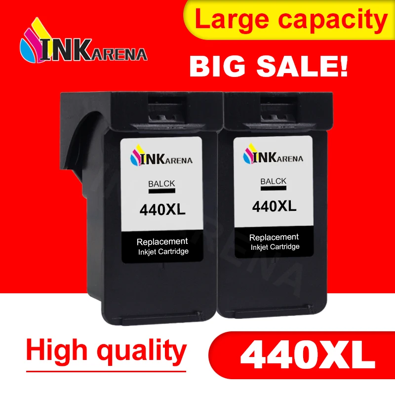 2 шт. черный PG440 PG-440 PG 440 XL чернильный картридж для Canon PIXMA MX374 MX394 MX434 MX454 MG3240 MG3540