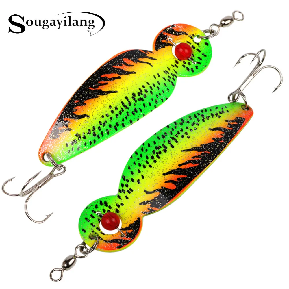 

Sougayilang 15cm 30g Hard Fishing Lure Peche Ice Artificial Spoon Spinner Bait Trout Sea Swimbait Metal Lure for Fishing Tackle