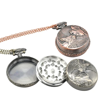 

Fashion Pocket Watch Style 3 Layers Metal Tobacco Crusher Smoke Herbal Herb Grinder Smoking Detectors Pipes Tools Grinding