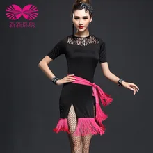 Латинское платье из акрила,, прямые продажи, женское бальное платье, женское латинское танго Румба ча танец самба, кружева, кисточки, кисточка