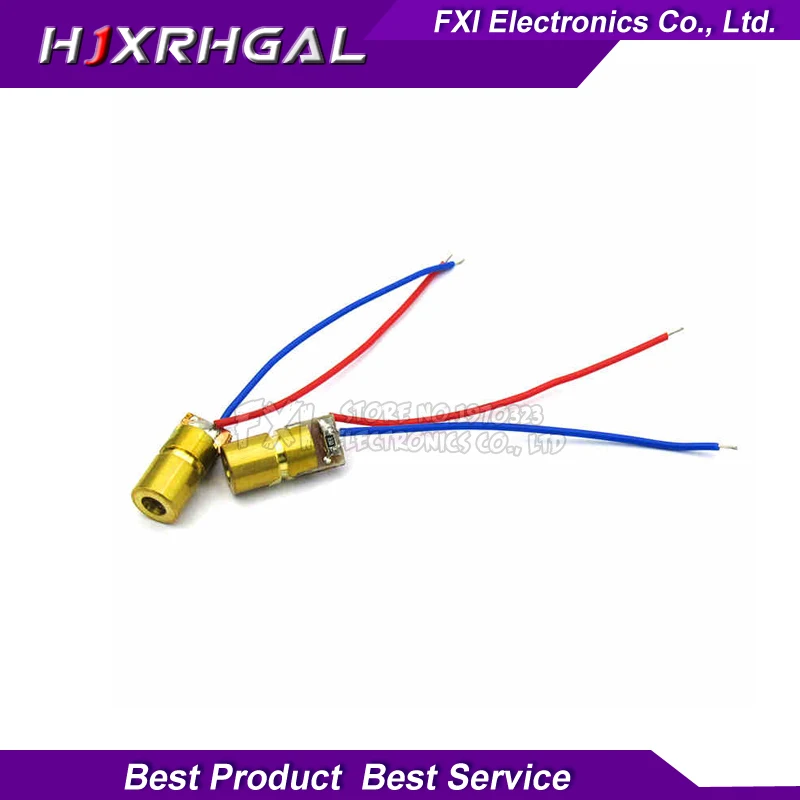 

10pcs 10P 3V 650nm 5mW Adjustable Laser Dot Diode Module Red Copper Head laser pointer new