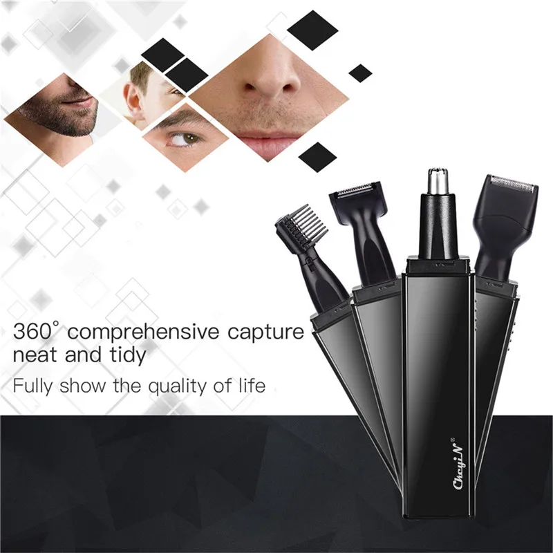  Rechargeable Nose Ear Trimmer Shaver 4 In1 Electric Shaving Machine Set Sideburns Beard Cutter Eyeb