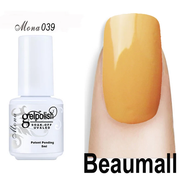 Beaumall гель для ногтей серия Мона, Col#005~ 064; 074~ 095,5 мл объем замочить от УФ и светодиодный гель-лаки для ногтей - Цвет: 039