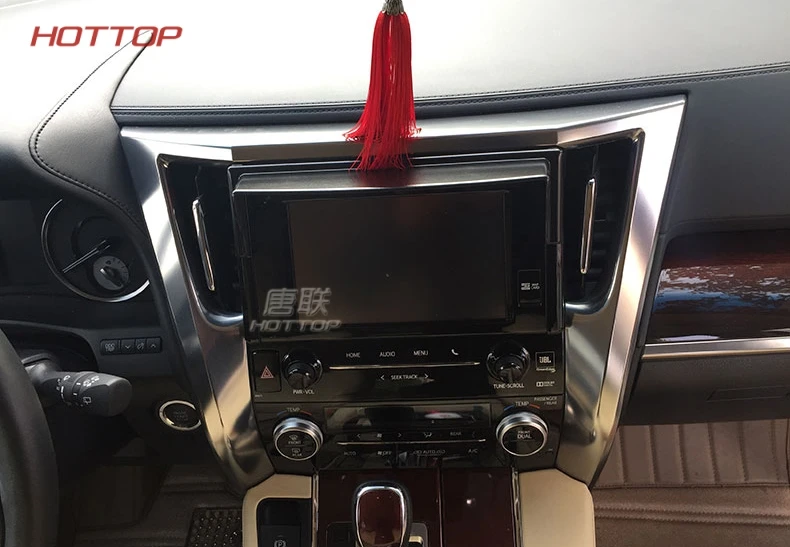 Накладки для салона автомобиля, хромированные, матовые, gps навигация, тире, нави, накладка, рамка для Toyota Alphard Vellfire