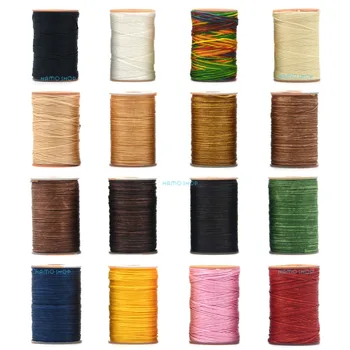 

150D 0.8mm 100M Waxed Thread Cord For DIY Handicraft Tool Hand Stitching Thread Flat Waxed Sewing Line Clothing Shose Leather