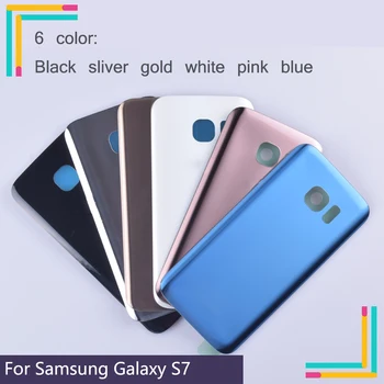 

10Pcs/lot Original For Samsung Galaxy S7 G930 G930F G930FD SM-G390F Housing Battery Cover Back Cover Case Rear Door Chassis