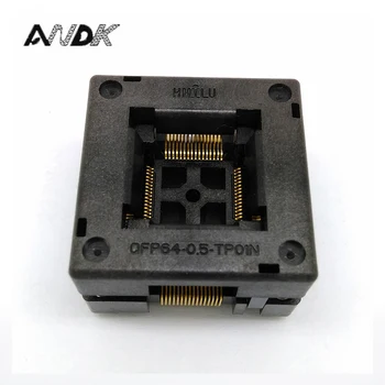 

QFP64 TQFP64 LQFP64 Open top Structure Burn in Socket Pitch 0.5mm FPQ-64-0.5-06 Test Flash Programming Adapter