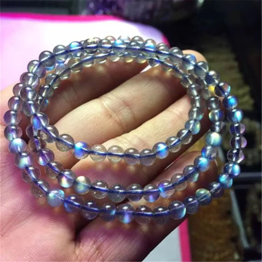 Light Rainbow Stone Bead Jewelry Stone Necklace