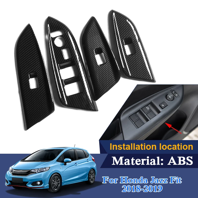 ABS автомобильный Стайлинг для Honda Jazz Fit 2018 2019 межкомнатные двери окна подъемный