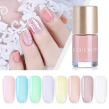 NICOLE DIARY 9 мл Лак для ногтей на масляной основе полупрозрачный желе для дизайна ногтей лак для ногтей 8 цветов