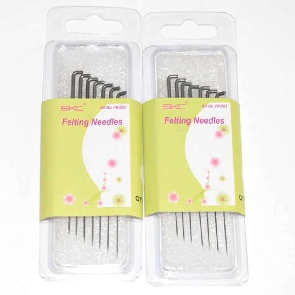 

7PCS Wool Fiber DIY Handmade Felting Needles Tool Set Small Sizes