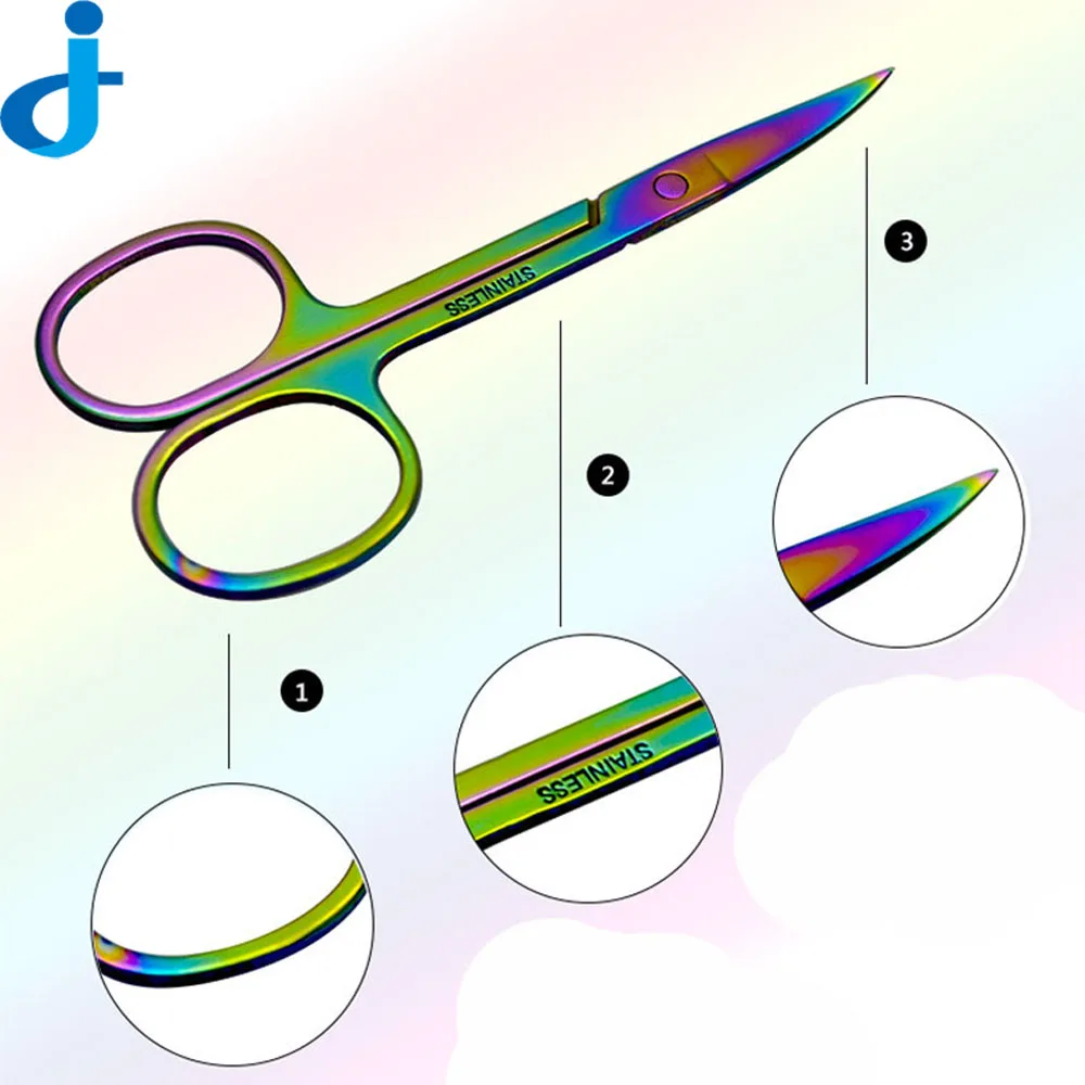 Small Colorful Sharp Head Eyebrow Scissors Beauty DIY Nose Hair Cut