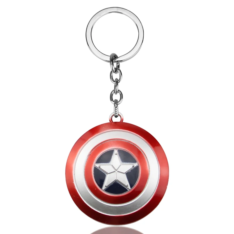 

Movie Avengers Infinity War Character Captain America Shield Alloy Keychain Action Figure Keyring Key Chain For MenBoy Gift