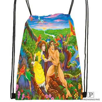 

Custom Tarzan-dust finger lover-Drawstring Backpack Bag Cute Daypack Kids Satchel (Black Back) 31x40cm#180611-01-13
