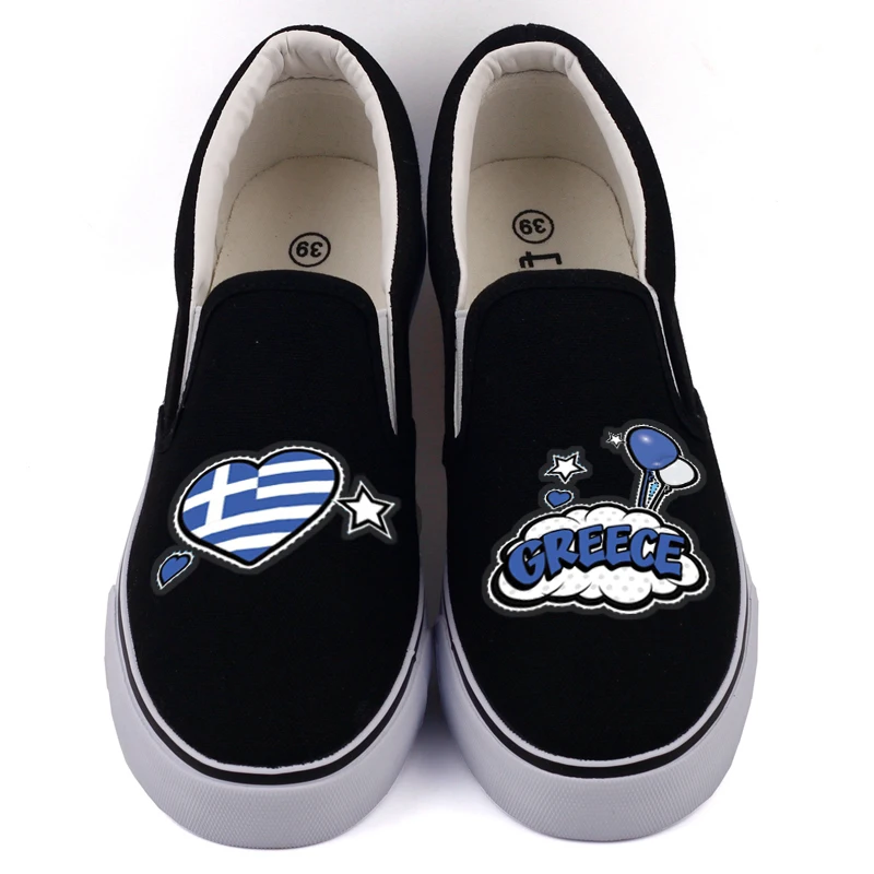 

Harajuku Style Greece Men Casual Canvas Shoes Designer Greek Flag Printed Flat Loafers Tenis Shoes Summer Lazy Slip On Zapatos