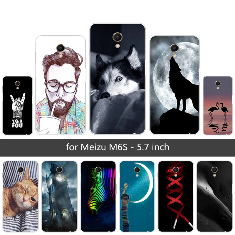 Colorful Pattern for Meizu M6S END WOLF Case Cover For Silicone Soft TPU Coque 5.7&quot Mobile Phone |