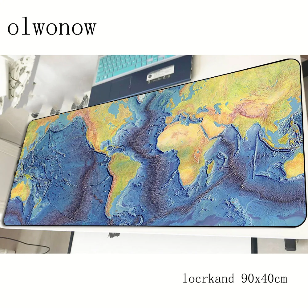 Карта океана напольный коврик для мыши с изображением 90x40 см большой игровой