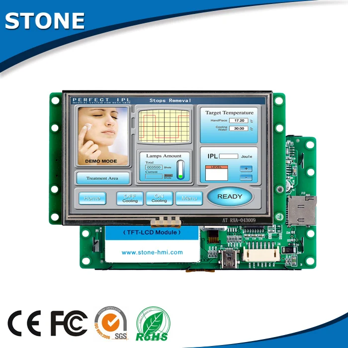 Промышленный сенсорный экран LCD TFT STONE 10 1 с последовательным интерфейсом +