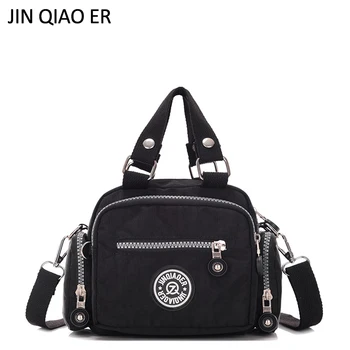 

JINQIAOER Vintage Women Messenger Bags Fashion Travel Solid Waterproof Nylon Handbags Crossbody Bags Female Shoulder Bags Bolsas