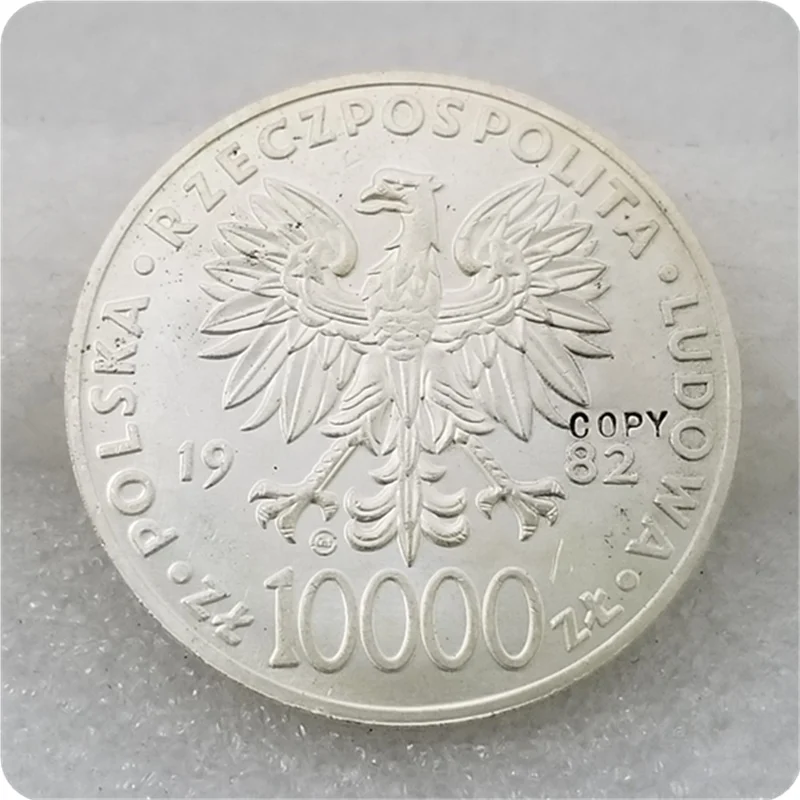 1982 Польша-10000 Zlotych копия, МОНЕТА КОПИЯ