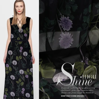

New Silk Chiffon Fabric Spring and Summer Thin and Elegant Chinese Silk Brocade Fabric Scarf wholesale silk cloth