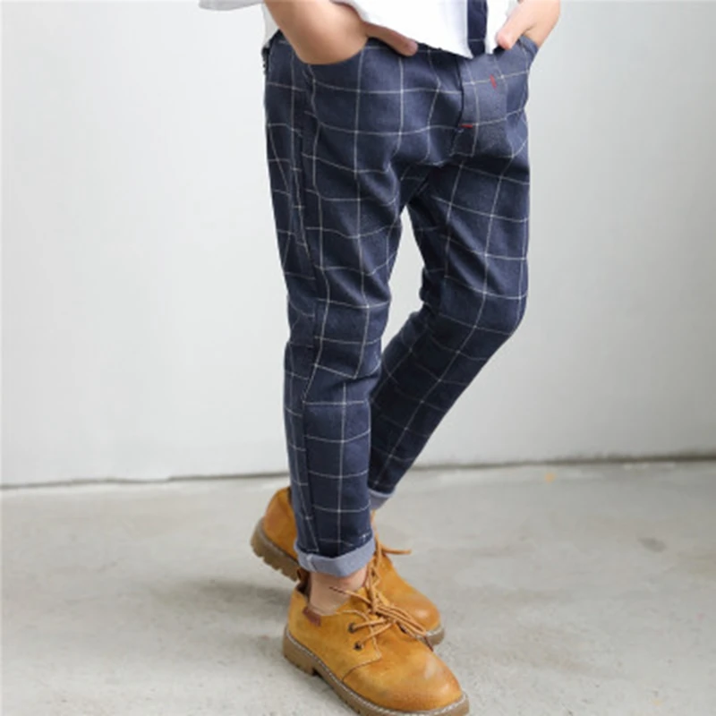 

Baby Boys and childrens Pants clothes In the spring and autumn Plaid pants Stylish and simple Boys kids leisure Clothing