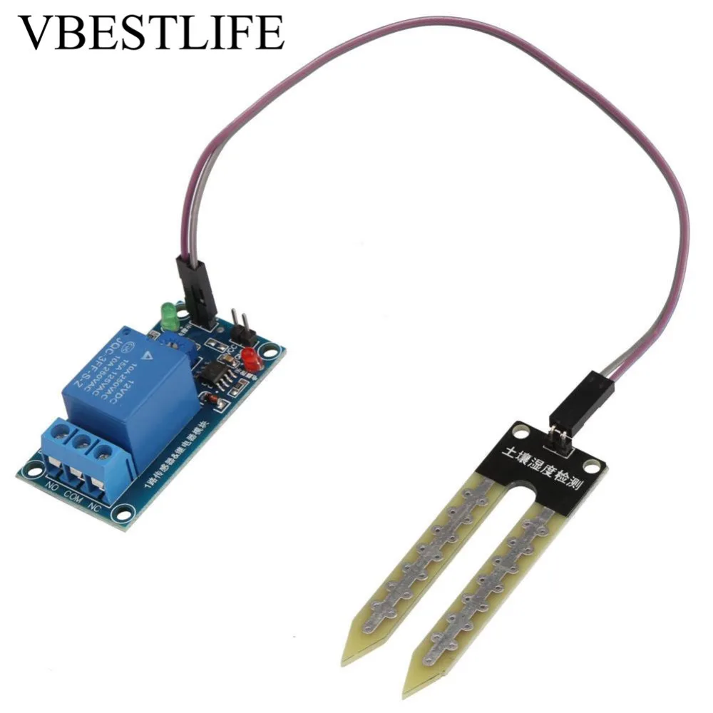 

DC 12V Soil Moisture Sensor Relay Control Module Automatic Watering Switch Soil Humidity Sensitive Switch Relay Module