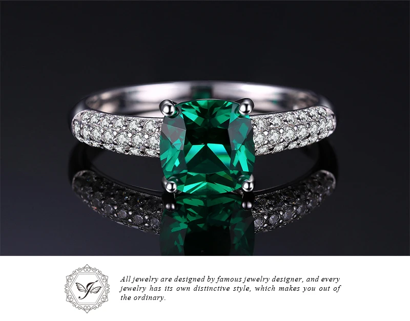 Emerald Solitaire Ring - 50% Off + Free Shipping