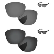 Черный и черный хром 2 пары Поляризованные замена оптические стёкла для Frogskins Солнцезащитные очки женщин рамки UVA и UVB защиты