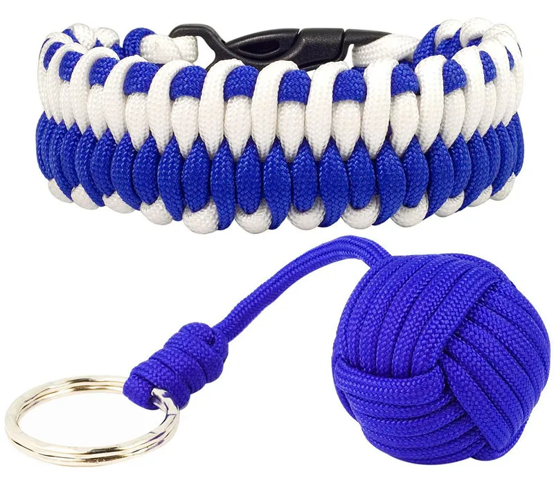 Браслет для выживания 550 lb Paracord и Key Lanyard стальной сердечник самообороны|bracelet