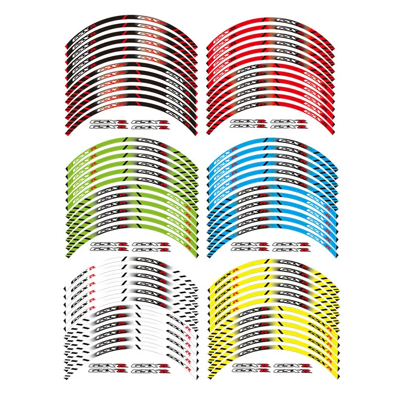 12 X толстый край внешний обод Стикеры колеса нашивки наклейки подходят все SUZUKI GSXR 250 400 600 1000 750 GSXR1000R GSXR1000 GSXR600 750