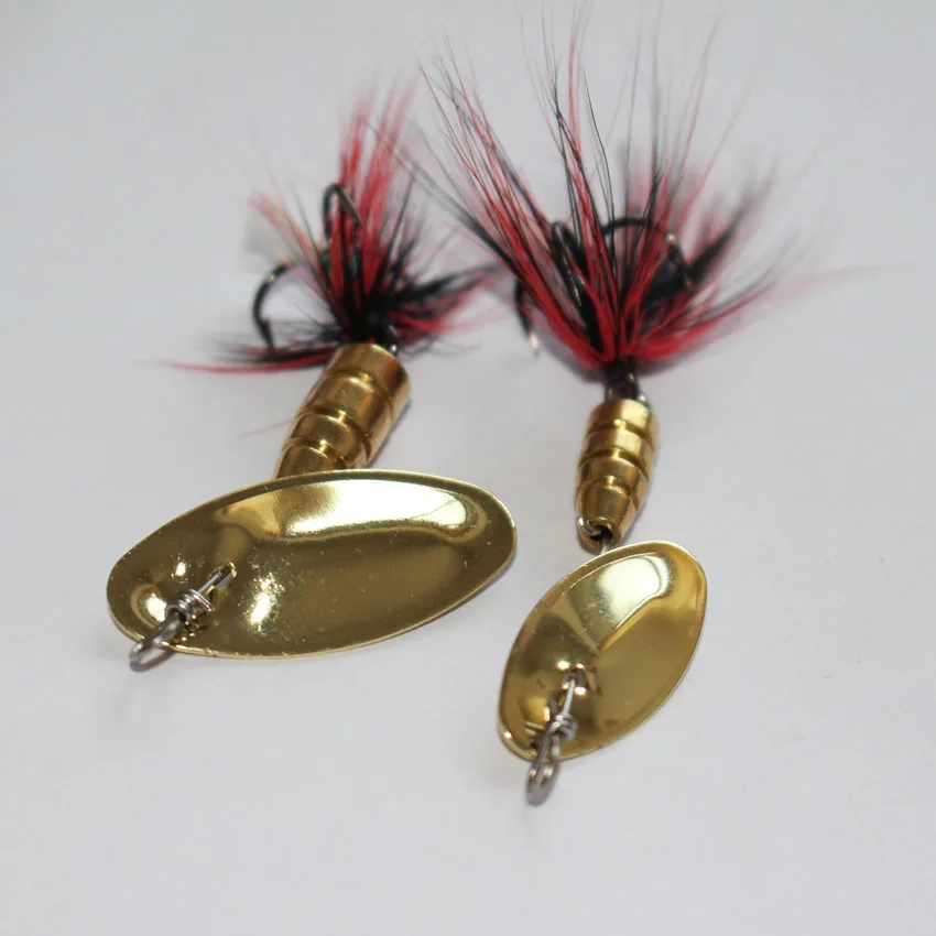 

high quality copper fishing spinner lure 3g/5g 20pcs/lot swivel metal spoon bait fishing tackle isca artificial lure blade lure