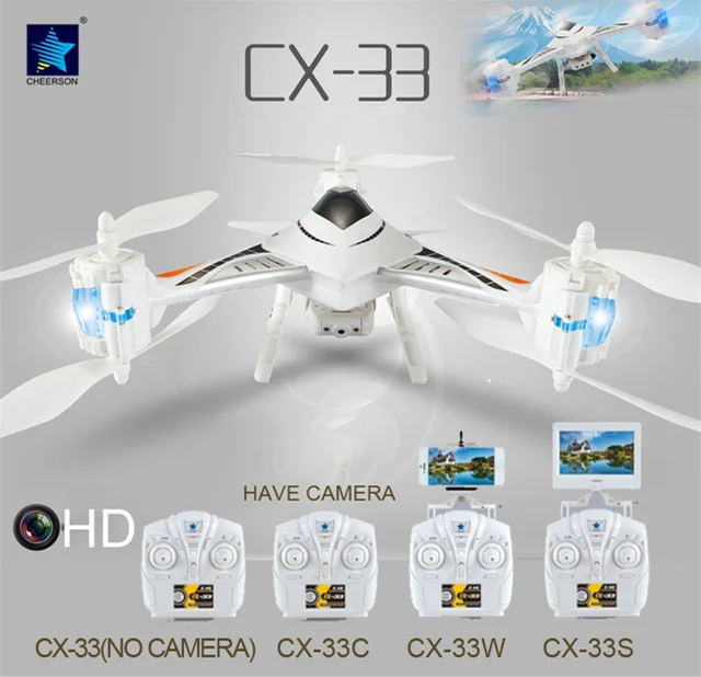  Cheerson CX-33 CX33C CX33S CX33W Quadcopter 720P Drones With 2MP Camera HD 4CH 6-axis 2.4GHz RC Helicopter Professional Dron 