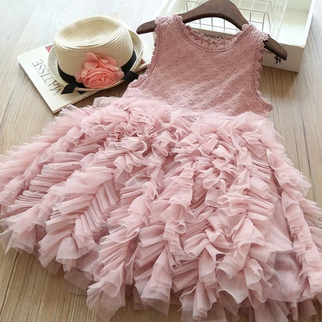 Новое платье для маленьких девочек, платья принцессы с цветочным принтом для девочек, Детская осенняя одежда с длинными рукавами для 2, 3, 4, 5, 6, 7, 8, 9, 10 лет - Цвет: as pictures