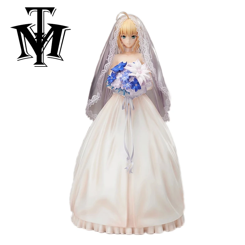 

Anime game Fate stay night Model Saber Wedding dress 10th Action Figure Collectible Model doll toy Gift Brinquedos original box