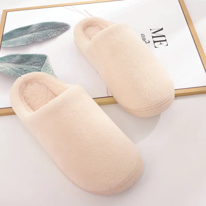 2018 Soft New Winter Warm Bedroom Winter Home Slippers Shoe Women Men Soft Cozy Cotton Shoes Woman Slipper (12)