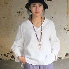 Летние новые женские футболки Повседневные Удобные Свободные однотонные футболки с v-образным вырезом из хлопка разных цветов D532