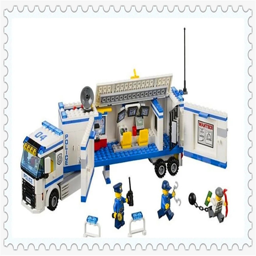 

394Pcs Urban Fluidity Police Station Model Building Block Toys Enlighten 10420 Gift For Children Compatible Legoe 60044