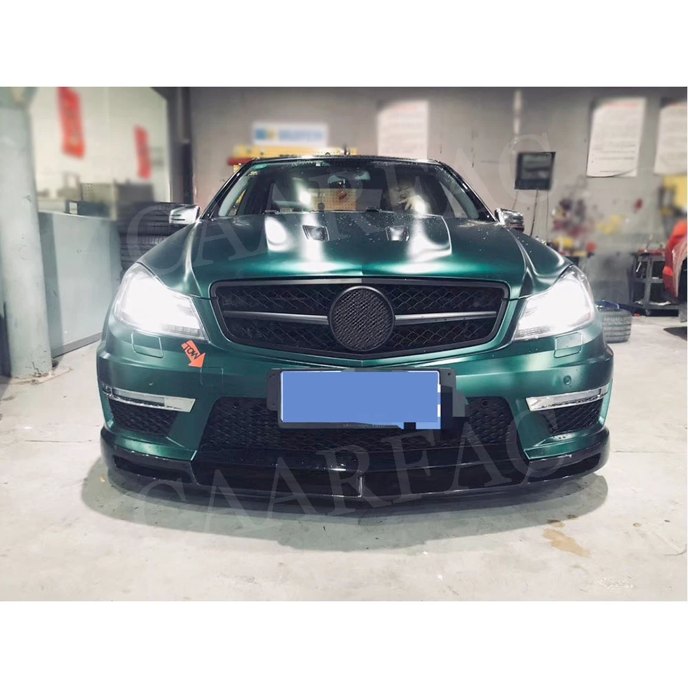 Передний спойлер для W204 из углеродного волокна разветвители щитки Mecedes Benz C Class C63